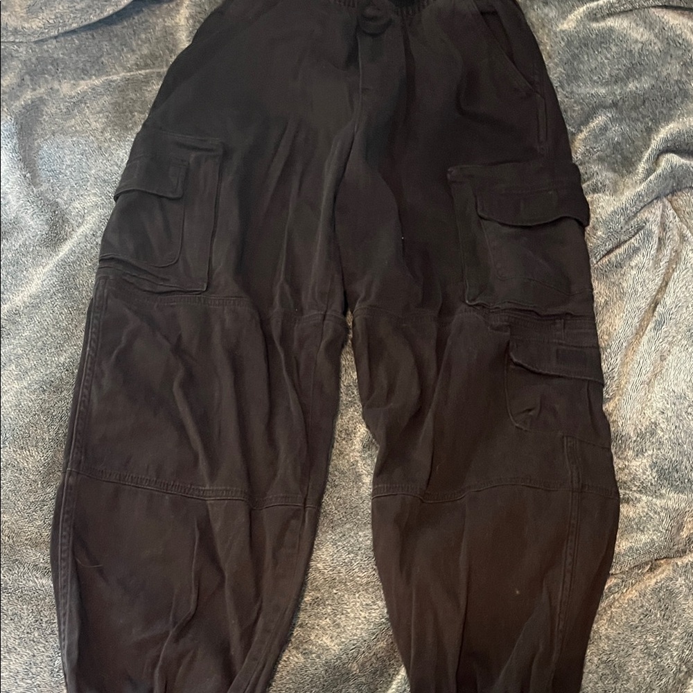 Aeropostale Black Cargo Joggers